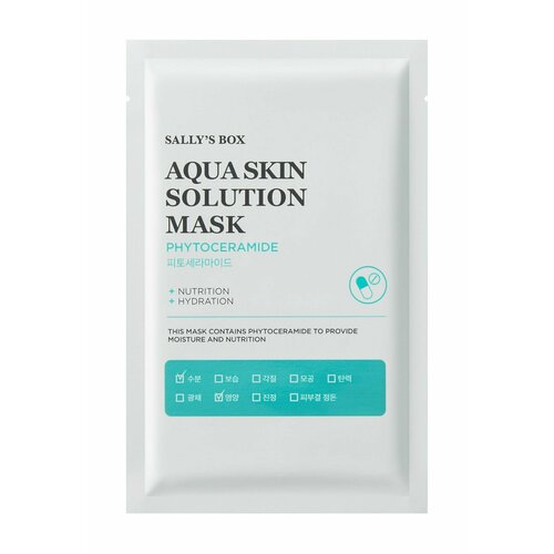 Питательная тканевая маска для лица с фитокерамидами Sally s Box Aqua Skin Solution Mask Phytoceramide