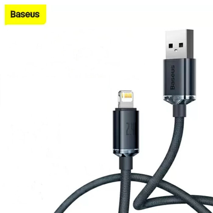 Baseus Кабель Baseus Crystal Shine Series Fast Charging Data Cable USB - Lightning 2.4A 1.2m Black