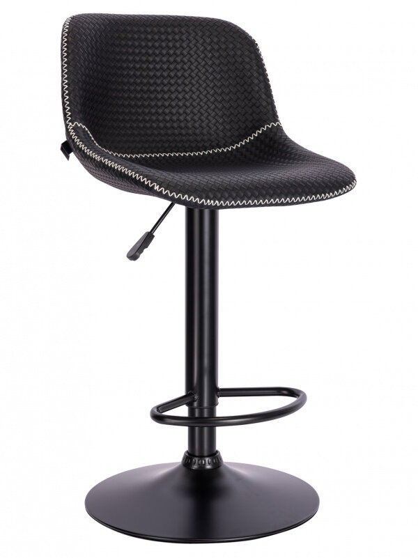 Барный стул Everprof со спинкой Everprof Smile Black Экокожа Черный