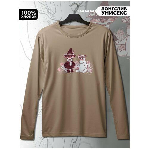 фото Лонгслив hypnotica, размер l, бежевый