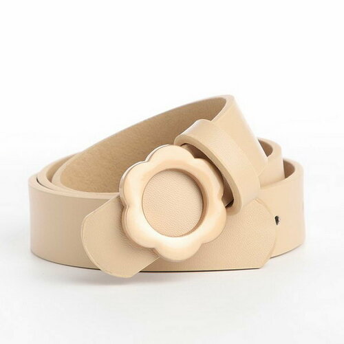 фото Ремень сима-ленд, размер 80, бежевый сима-лэнд