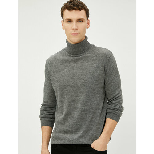 фото Свитер koton, размер 46, черный, серый