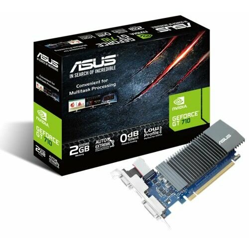 Видеокарта PCI-E ASUS GeForce 710 GT710-SL-2GD3-BRK-EVO 90YV0I70-M0NA00 2GB DDR3 64bit 28nm 954900MHz DVI-DD-SubHDMI 614700₽