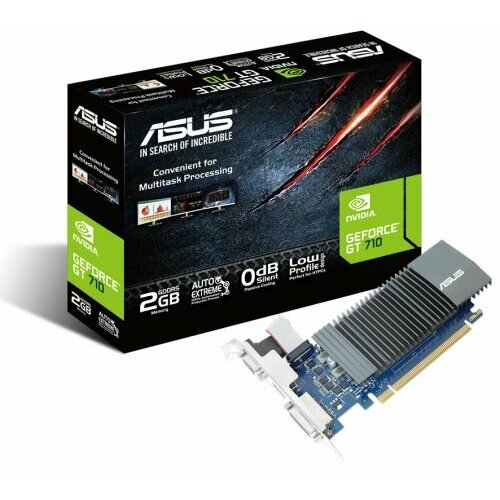 Видеокарта PCI-E ASUS GeForce 710 (GT710-SL-2GD3-BRK-EVO) 90YV0I70-M0NA00 2GB DDR3 64bit 28nm 954/900MHz DVI-D/D-Sub/HDMI видеокарта pci e asus geforce gt 730 gt730 4h sl 2gd5 2gb gddr5 64bit 28nm 954 5010mhz 4 hdmi