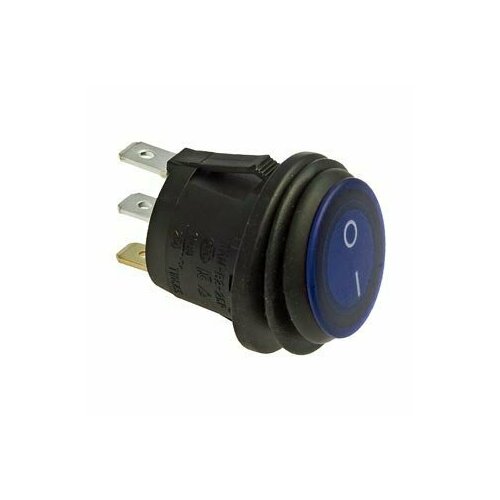 Клавишный переключатель SB040-12V BLUE IP65 on-off ф20.2mm (RUICHI) 100pcs kcd1 4 201n on off 12v 24v 220v illuminated 4 pin lamp rocker switch 6a 250vac on off