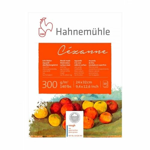 Hahnemuhle Альбом-склейка для акварели Cezanne, 300 г/м2 , 24х32 см, хлопок 100%, крупное зерно, 10 л.