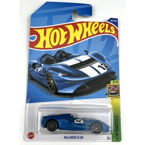 Hot Wheels Машинка базовой коллекции McLAREN ELVA синяя 5785/HCX54