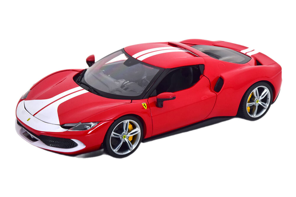 Модель коллекционная BBURAGO Ferrari 296 gtb assetto fiorano 2022 red white / феррари ассето фьорано красно-белый