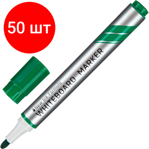 Комплект 50 штук, Маркер для белых досок Deli Think 2 мм зеленый кругл. нак. EU00150 маркер для досок think 2 мм зеленый
