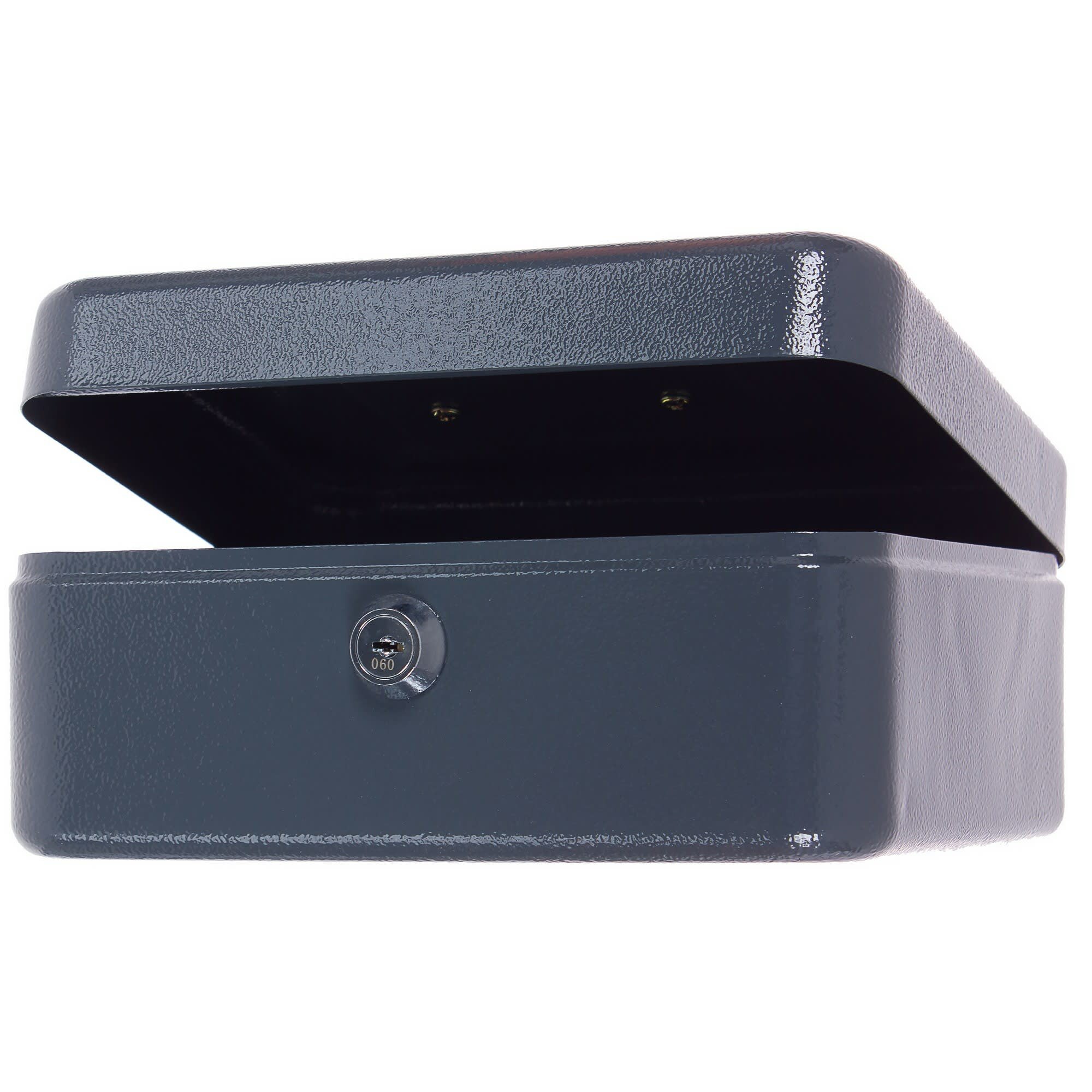 фото Кэшбокс с ключевым замком 9х20х16 см сталь цвет матовый черный