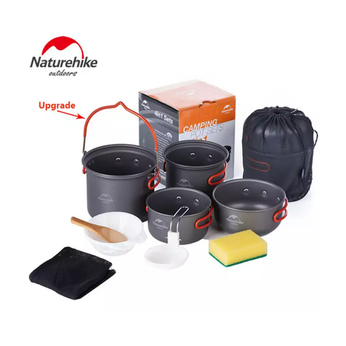 Набор посуды Naturehike туристический 4 в 1 (подвес+3 чашки) набор посуды naturehike jianxing single pot set 1 2l