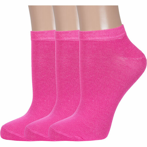 фото Носки красная ветка, 3 пары, размер 23-25, розовый, фуксия