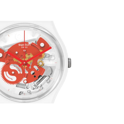 фото Наручные часы swatch, красный, белый