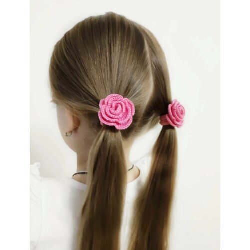 Резинки для волос для девочек ручной работы, розовый