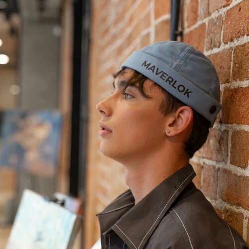 фото Кепка , размер 48-56 рост 180-190, голубой нет бренда