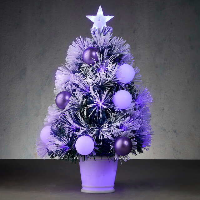 Edelman Оптоволоконная елка Purple Christmas 60 см, ПВХ, контроллер 1126482