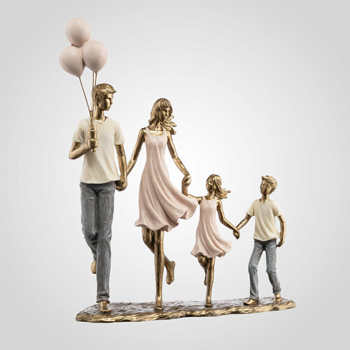 Статуэтка Счастливая семья на прогулке двое детей 342810 см BH210041K 7999₽