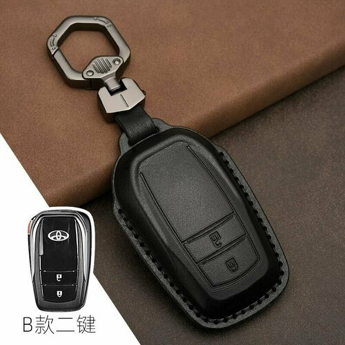 Чехол Кожаный для автоключа Toyota car key cover case for toyota chr c hr corolla rav4 camry prius avalon land cruiser prado 2018 2019 2020 2 3 buttons key case