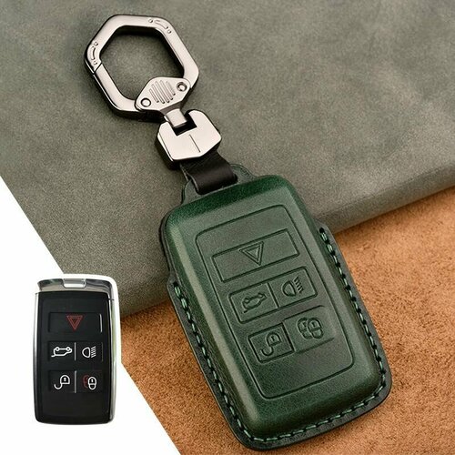 Кожаный чехол для смарт автоключа Land Rover (Range Rover) zinc alloy car key case cover shell protector for range rover sport evoque land rover defender land rover discovery