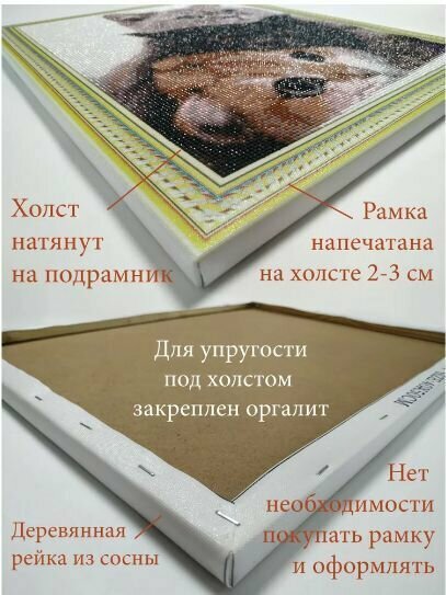 Алмазная мозаика на холсте на подрамнике 40х50 см HWA3731 черно-белая эротика любовь