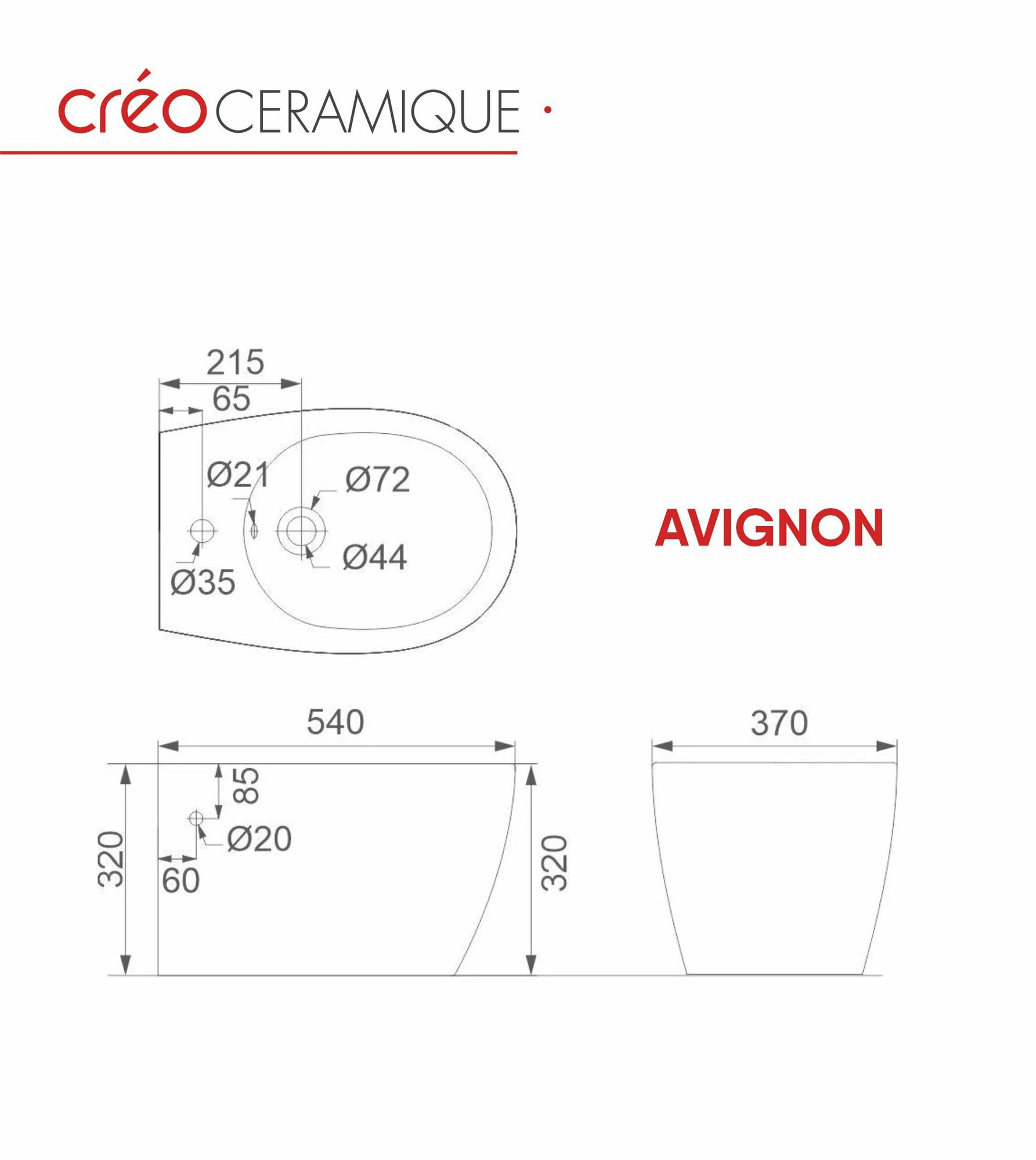 Унитаз подвесной Creo Avignon AV1100MB безободковый - фото №11