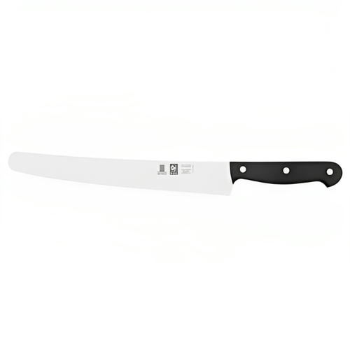Нож кондитерский 250/375 мм. черный с волн. кромкой TECHNIC Icel