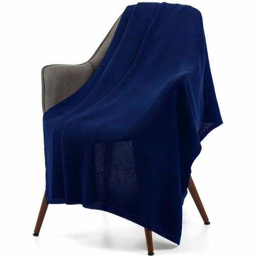 Плед Longview, темно-синий (сапфир) синий, темный, синий