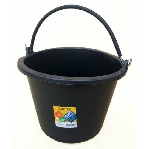 Ведро строительное круглое Flexible 6л резинопластик /Plastiko/2685
