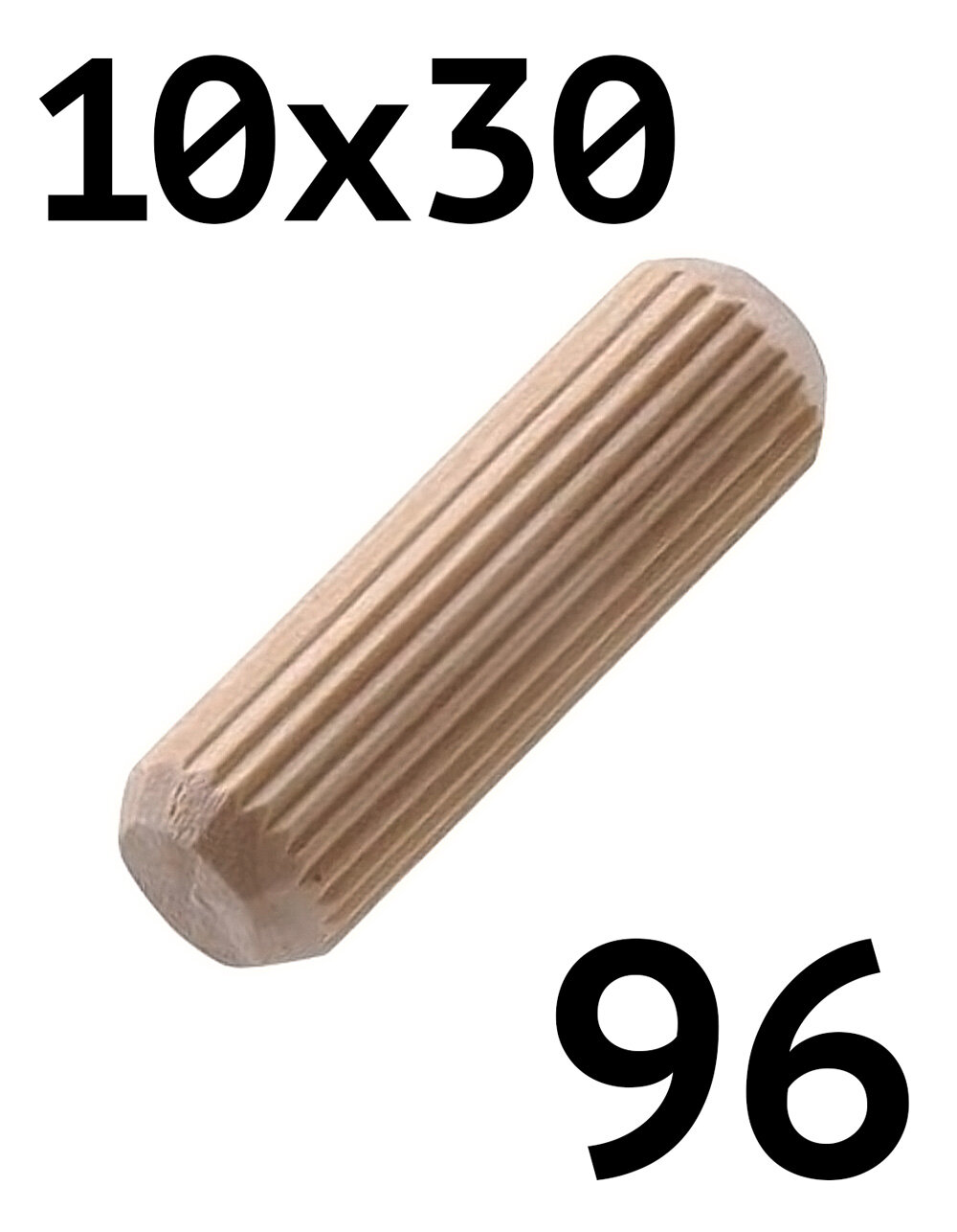 Шкант 10х30 мм мебельный деревянный (бук), 96 шт, калиброванный - фотография № 2
