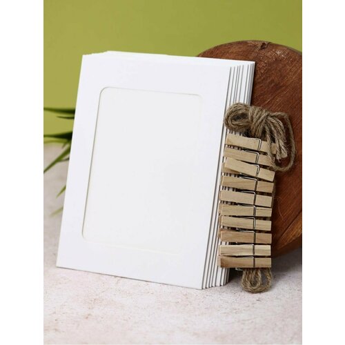 Бумажные фоторамки Classic white 11.5х15.5 см, набор 10 штук