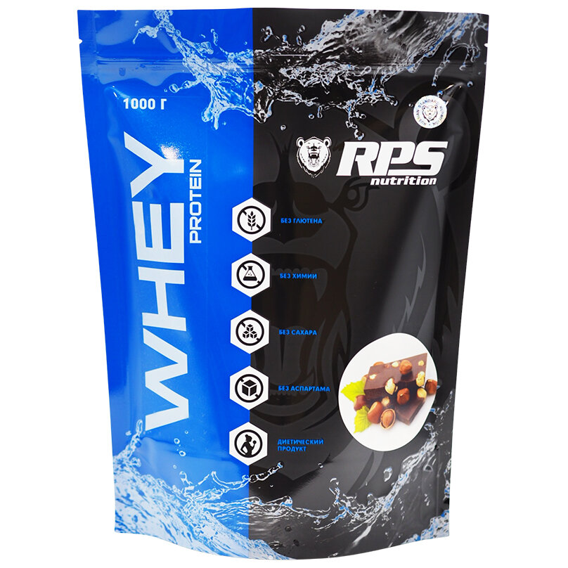 Протеин RPS Nutrition Whey Protein - 1000 грамм, орехи в шоколаде