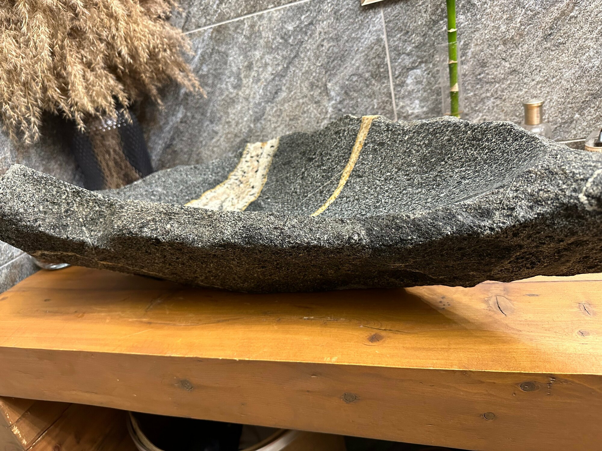 Раковина из натурального камня, Charcoal Soapstone (78x51) - фотография № 2