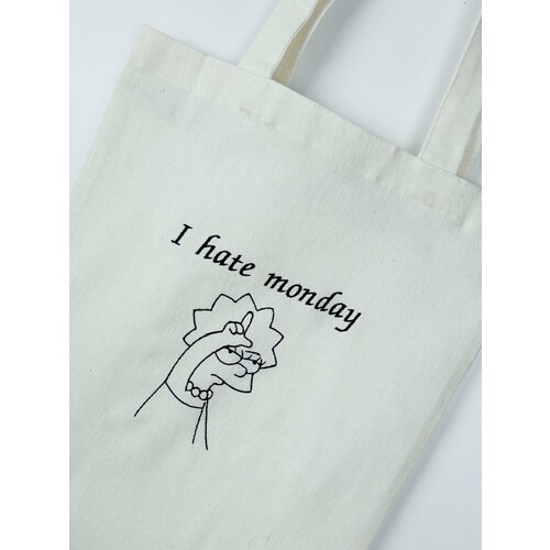 Сумка шоппер , бежевый, черный