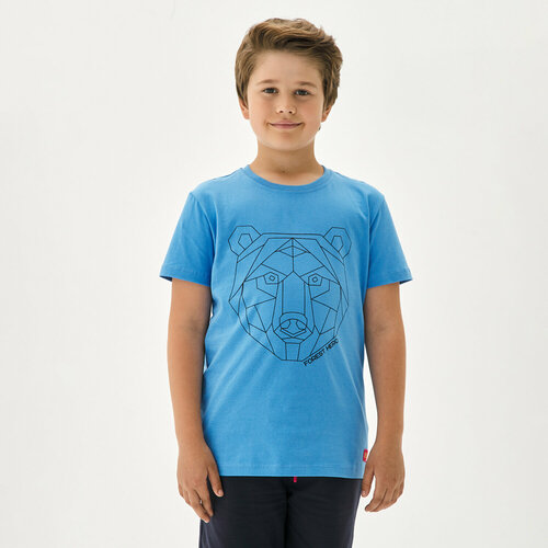 Футболка Kogankids, размер 164 / 14 лет, голубой футболка kogankids размер 164 14 лет серый