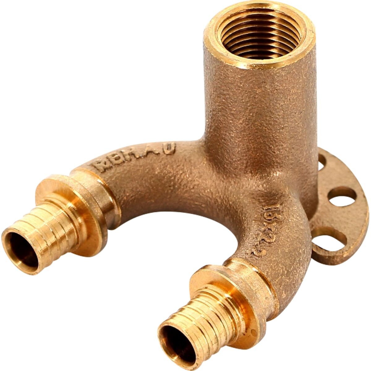 фото Водорозетка Rehau RX plus 16 мм x 1/2" проходная, внутренняя резьба, бронза 456270