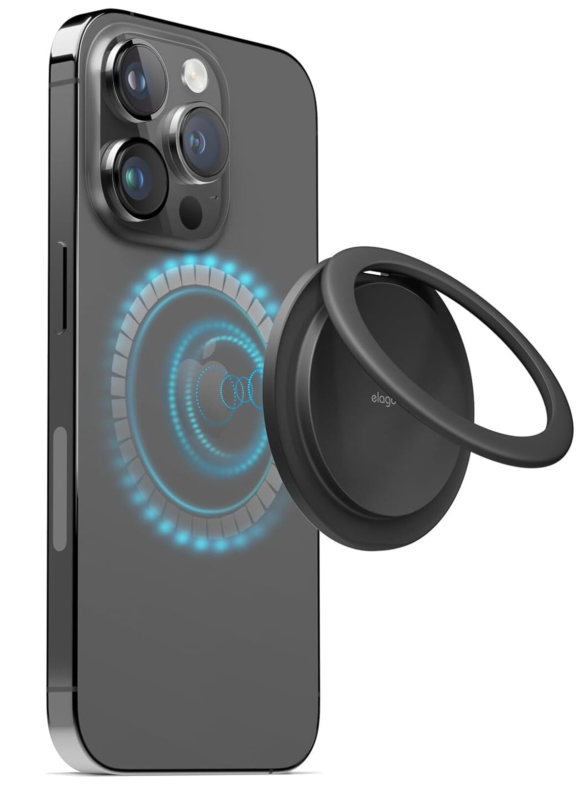 Elago кольцо-держатель MagSafe Metal Ring Holder Black