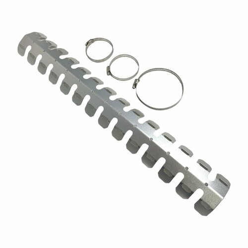 Защита на глушитель мотоцикла Тепловой защитный экран выхлопной трубы для мотоциклиста, серая