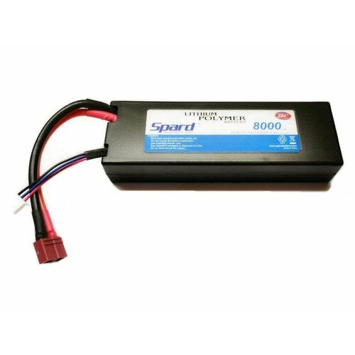 Аккумулятор Li-Po Spard 8000mAh, 7,4V, 25C, T‐plug для Remo Hobby и Himoto 1/10, 1/8