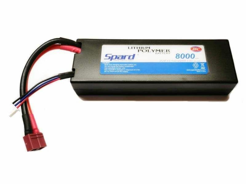 Аккумулятор Li-Po Spard 8000mAh 74V 25C T‐plug для Remo Hobby и Himoto 1/10 1/8