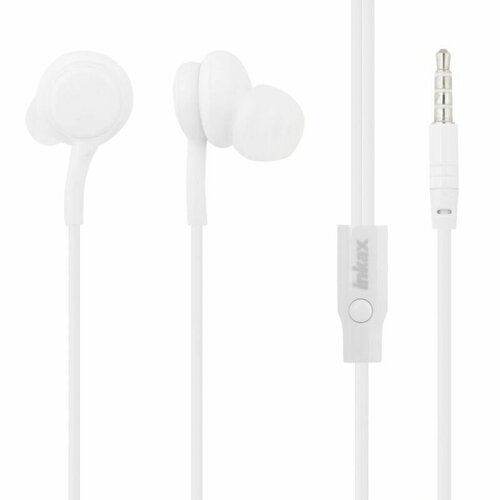 Наушники проводные с микрофоном inkax EP-05 Super Bass MiniJack 35мм 12 метра белые 34700₽