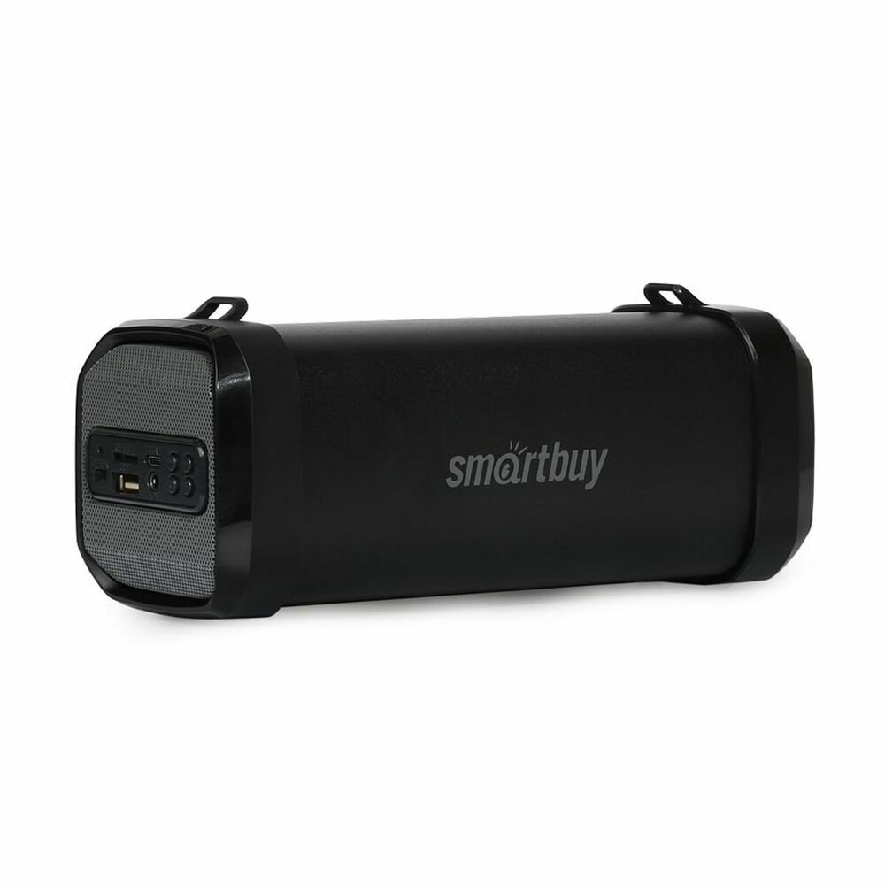 Портативная колонка SmartBuy Satellite, 1500мАч, динамик 4Вт, BT 5.0, MicroSD, USB, AUX, FM, Bass Boost, черный с серым