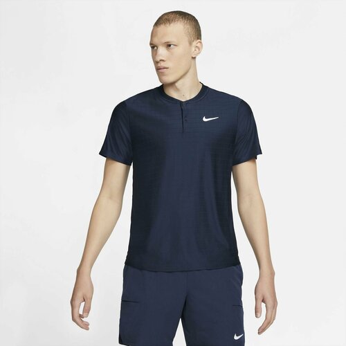 Поло NIKE Nike Court Dri Fit Advantage Tennis Polo, размер S, белый, синий