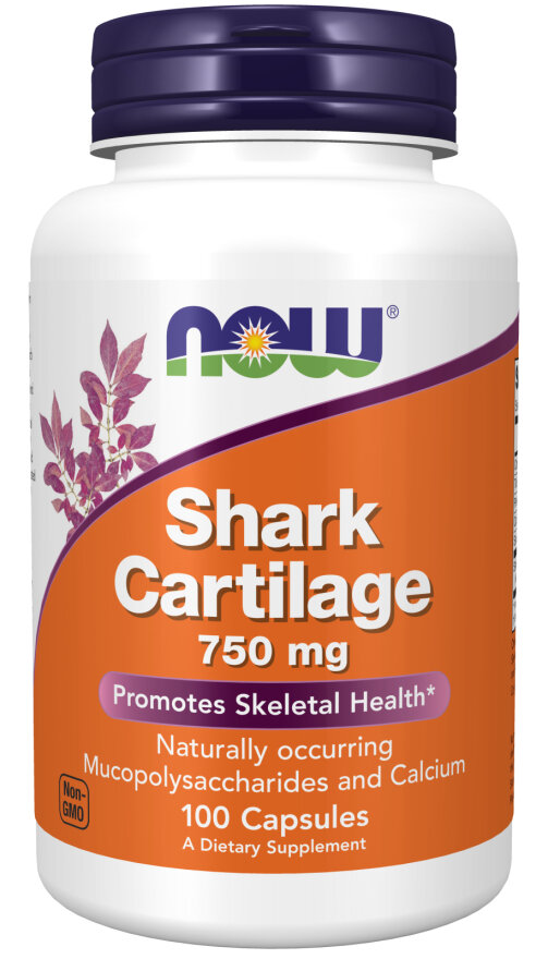 Shark Cartilage NOW, Акулий Хрящ 750 мг - 100 капсул
