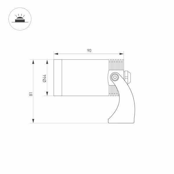 Уличный светодиодный светильник Arlight KT-Water-R44-8W White6000 / - фото №10