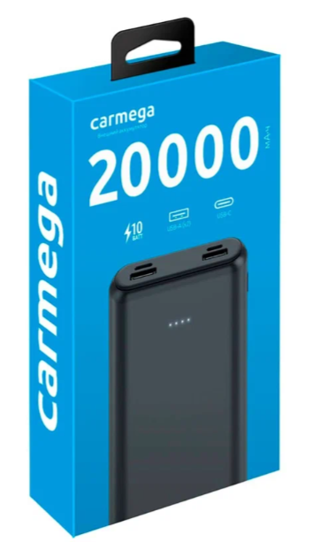 Внешний аккумулятор Carmega 20000mAh Charge 20 black (CAR-PB-202-BK)