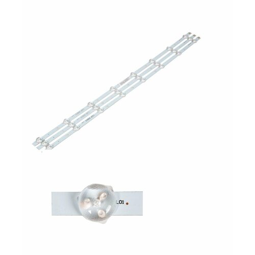 светодиодная подсветка для телевизоров 40 led40d12 02 a 30340012205 808 mm 4x12led комплект 4 шт LED backlight / Светодиодная подсветка для телевизоров 32, JL. D32081235-031HS-M (комплект, 3 шт)