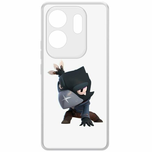 Чехол-накладка Krutoff Clear Case Brawl Stars-Ворон для INFINIX Zero 30 4G чехол накладка krutoff soft case brawl stars ворон феникс для infinix zero 30 4g черный