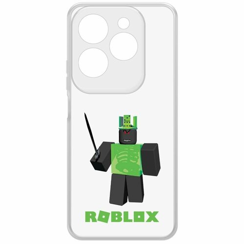 Чехол-накладка Krutoff Clear Case Roblox-1x1x1x1x1 для INFINIX Hot 40 чехол накладка krutoff clear case roblox 1x1x1x1x1 для infinix hot 40 pro