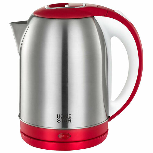 Чайник Homestar HS-1054 (2,3 л) стальной, красный чайник электрический energy e 201 металл 1 8 л 1500 вт серебристо красный