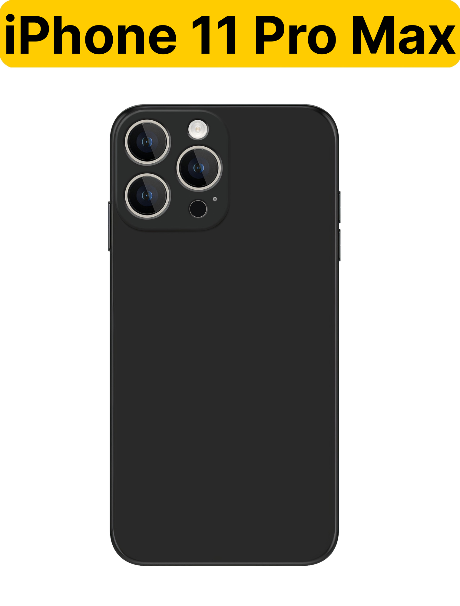 ADV GROUP / Силиконовый чехол-накладка для iPhone 11 Pro Max матовый чёрный